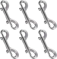 Vista 1 de Ganchos de doble extremo, acero inoxidable de doble extremo resistente para cubo de agua, correa de perro, cubo de alimentación de mascotas, hamaca