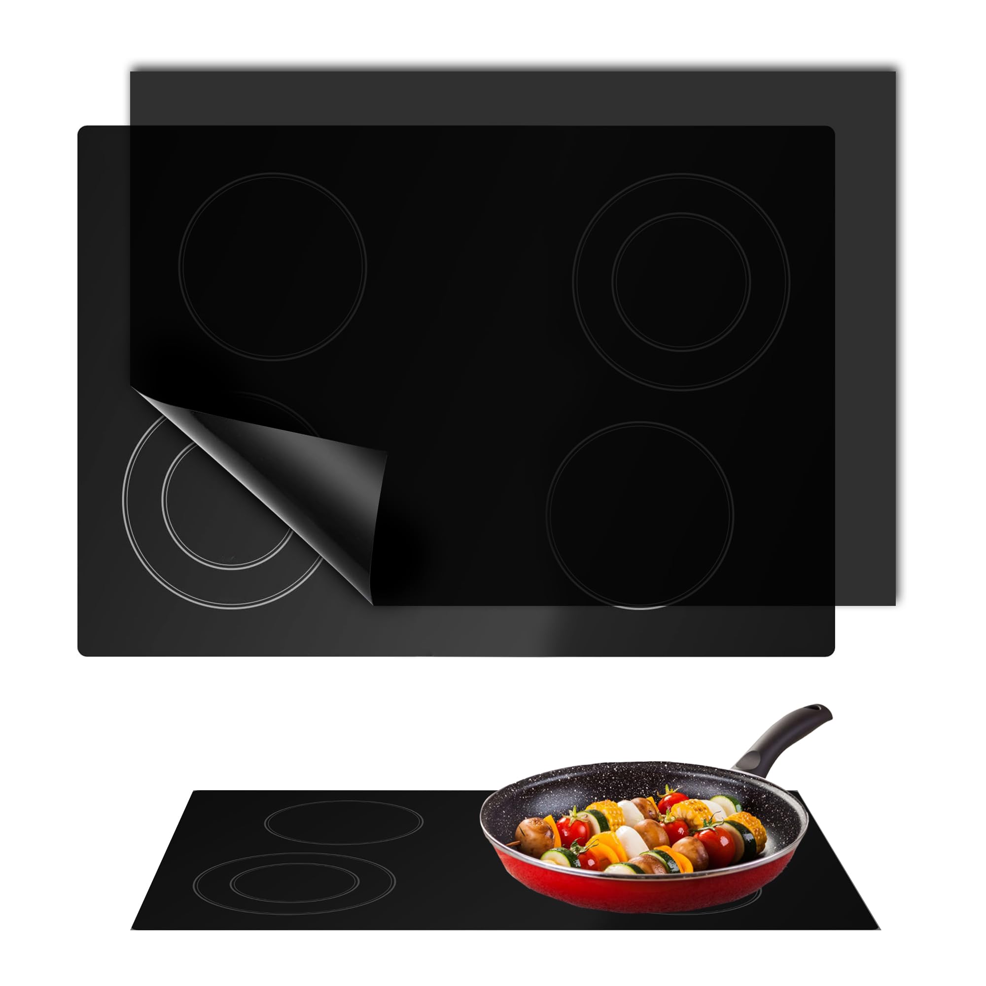 Extralink Protector Placa Induccion de Silicona 53x61cm Transparente – Protección contra Arañazos, Resistente al Calor, Fácil de Limpiar y Apta para Lavavajillas – Uso Versátil