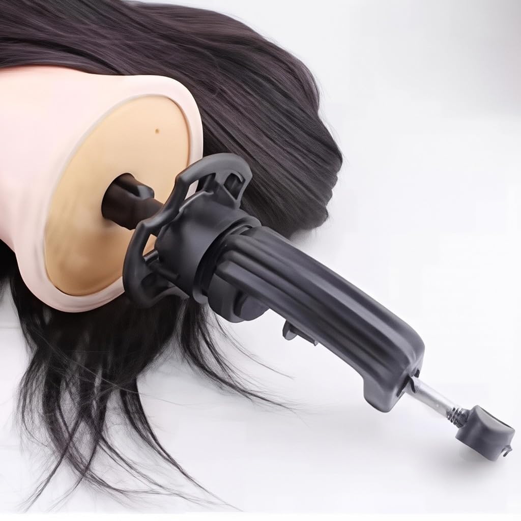 MAYCREATE Wig Mannequin Head Stand, Adjustable Desk Mount Holder 4
