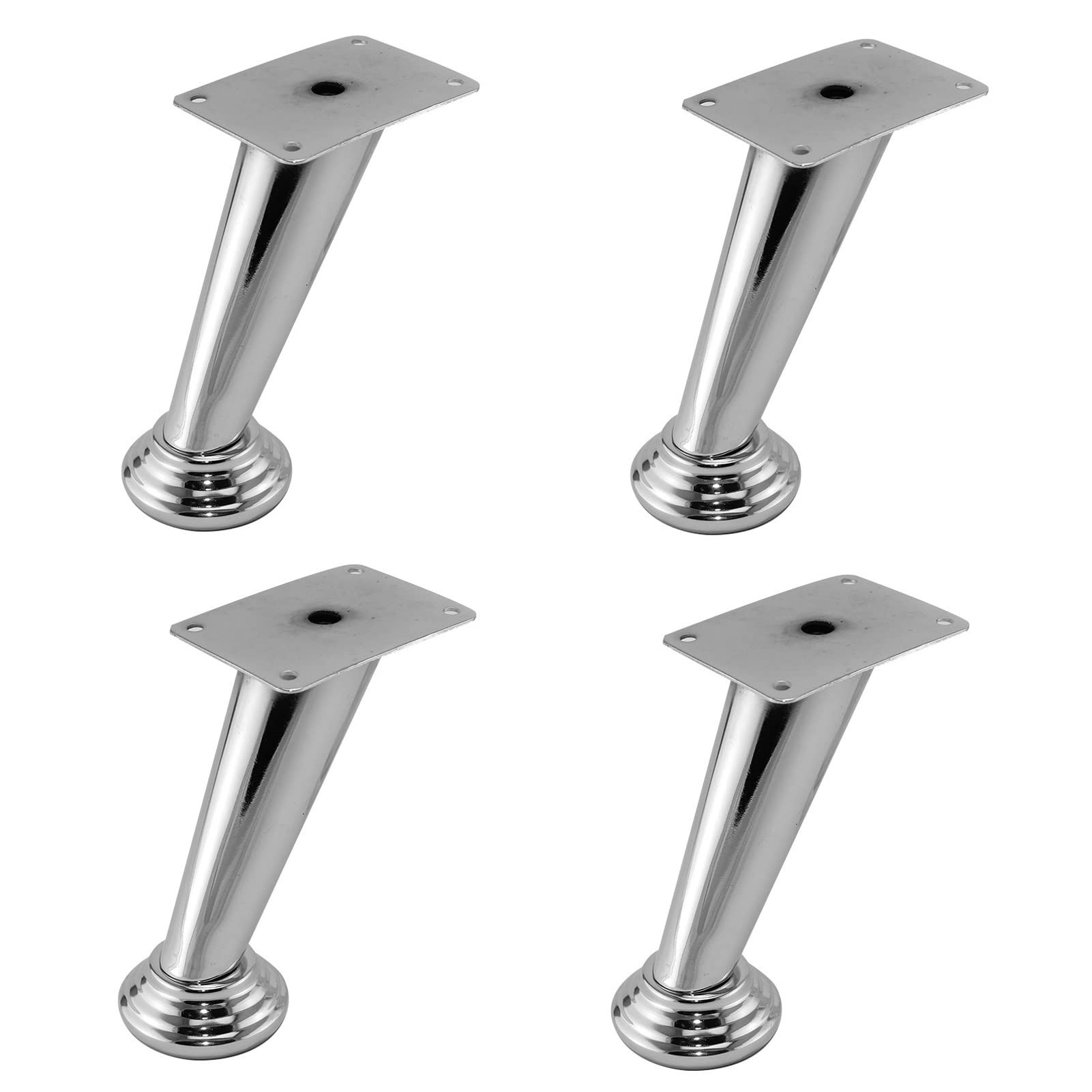 Gambe For Mobili In Metallo Cromato | Gambe di supporto filettate da 4 pezzi da 120 mm for divani, armadi, letti e tavolini