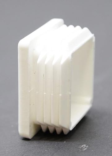 Miniatura 9 de Tapa de tubo cuadrada blanca de plástico universal de 1-12 pulgadas, tapón de acabado, tapa de extremo de tubo de tubo, deslizamiento de silla