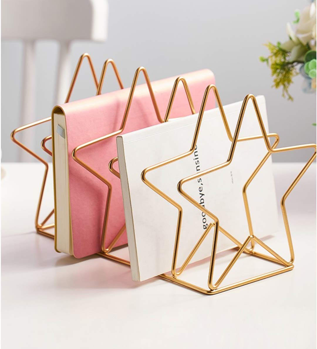 Buy LIUNIAN Iron Storage Rack Desk Bookshelf Metal Bookcase Magazine