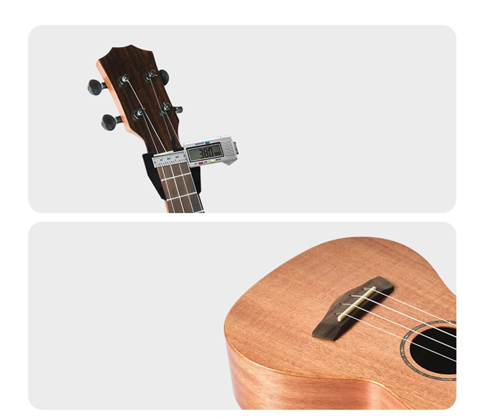 Ukulélé professionnel en acajou de 66 cm avec dessus solide et petit instrument de guitare