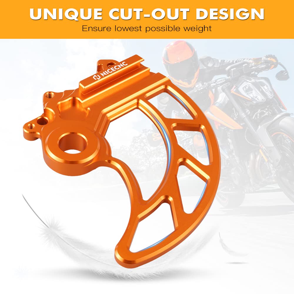 NICECNC Hinterer Bremsscheibenschutz Compatible with 890 Adventure/Adventure R 2021 2022, 790 Adventure/Adventure R 2019 2020 2021 2022, Compatible with Husqvarna Norden 901 2022-2023, Orange