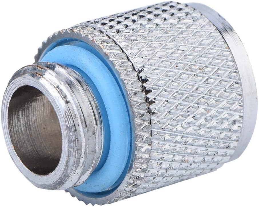 ASHATA PC Water Cooling Fittings,2PCS G1/4 2 Points Soft Tube Compression Fitting with Brass Material for Computer Water Cooling System