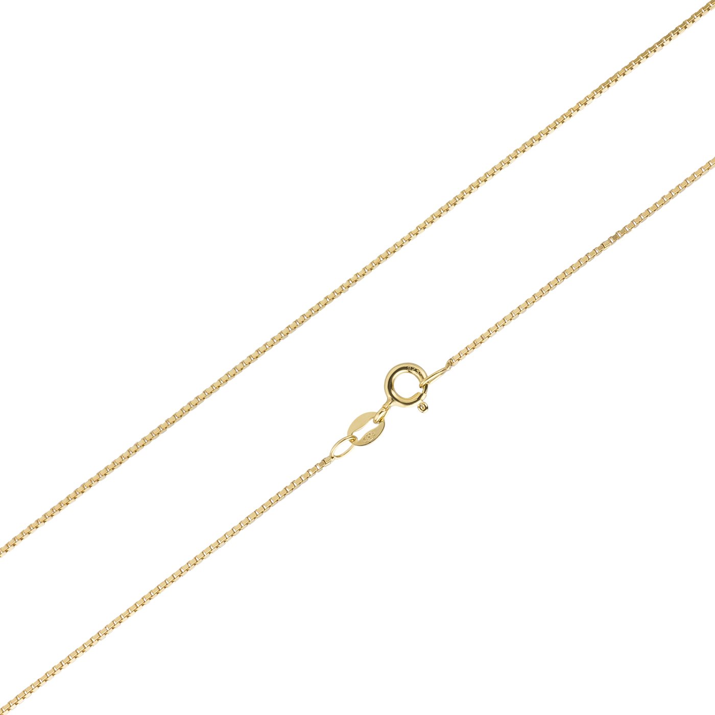 Schöner Schmuck-DesignGold-plated Venetian chain 1.0 mm, 925 silver chain, yellow gold, gold plating