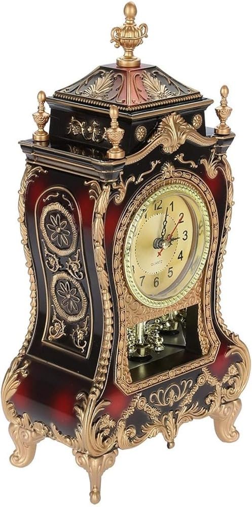 Reloj Antiguo, Relojes de Aniversario con Campanas,marrón Rojo