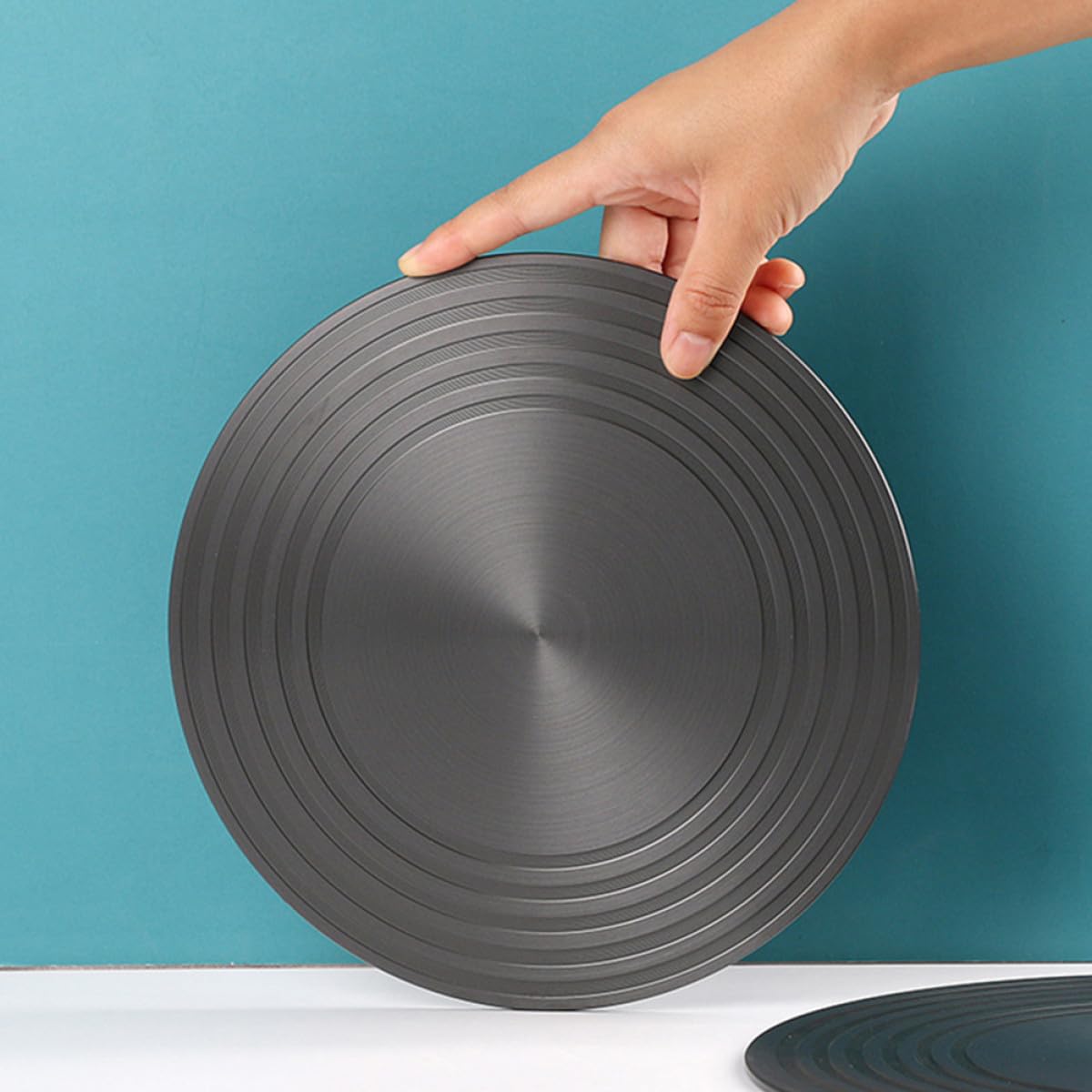 Difusor de Calor Bandeja Redonda de Aluminio de 28 CM para Estufa de Gas Descongelación Rápida para Cocina