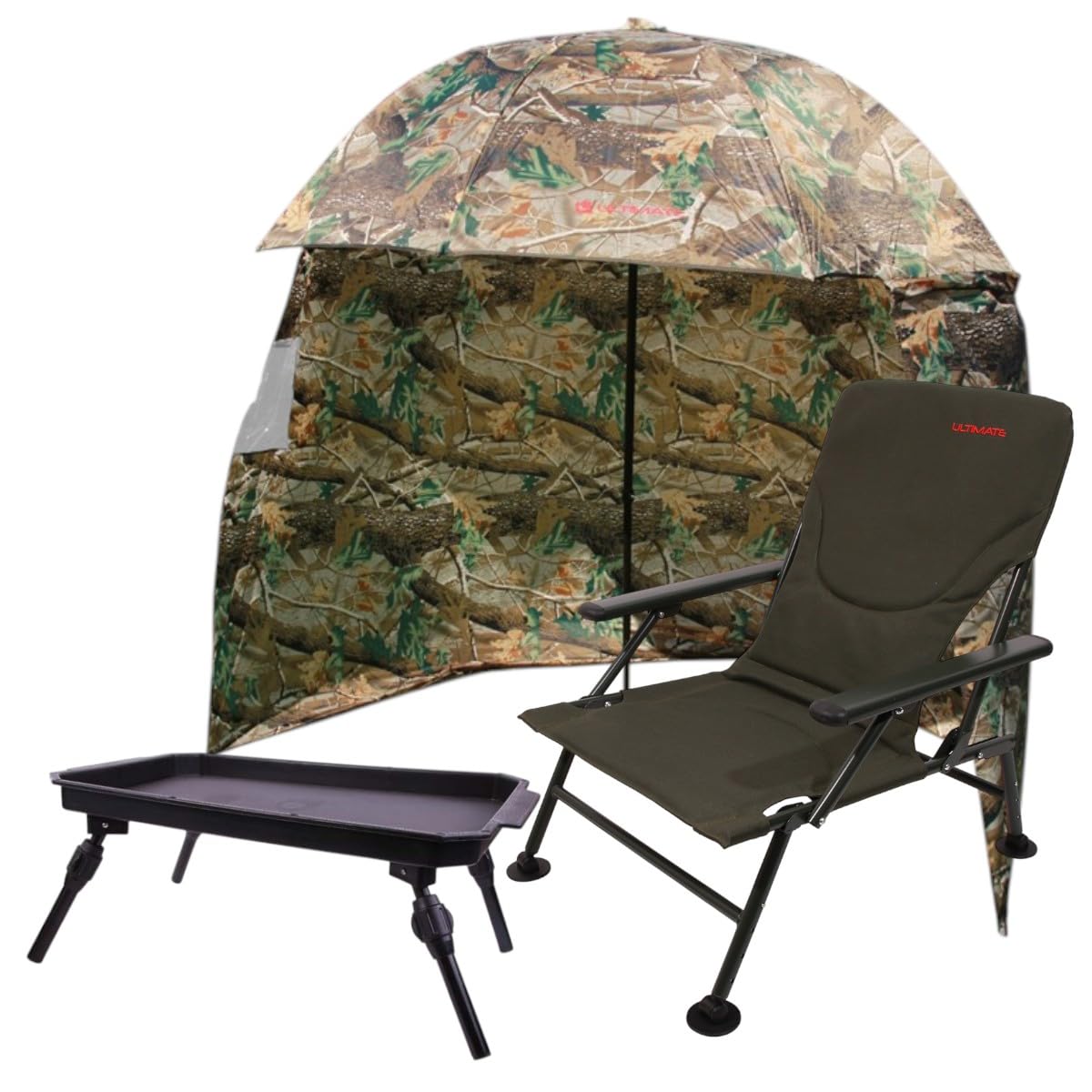 Ultimate 50'' Umbrella Fishing Comfort Set - Carp Fishing Combo