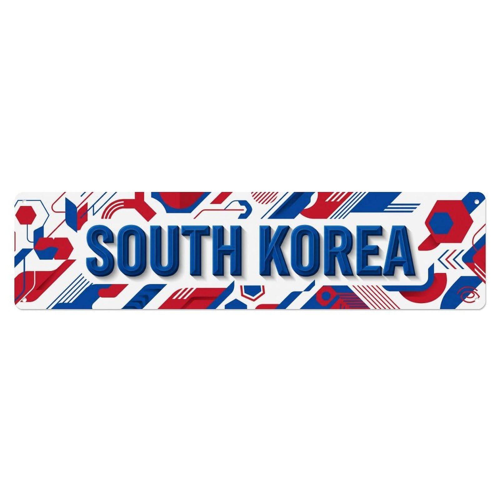 Metal Tin Sign Vintage South Korea Flag Pattern