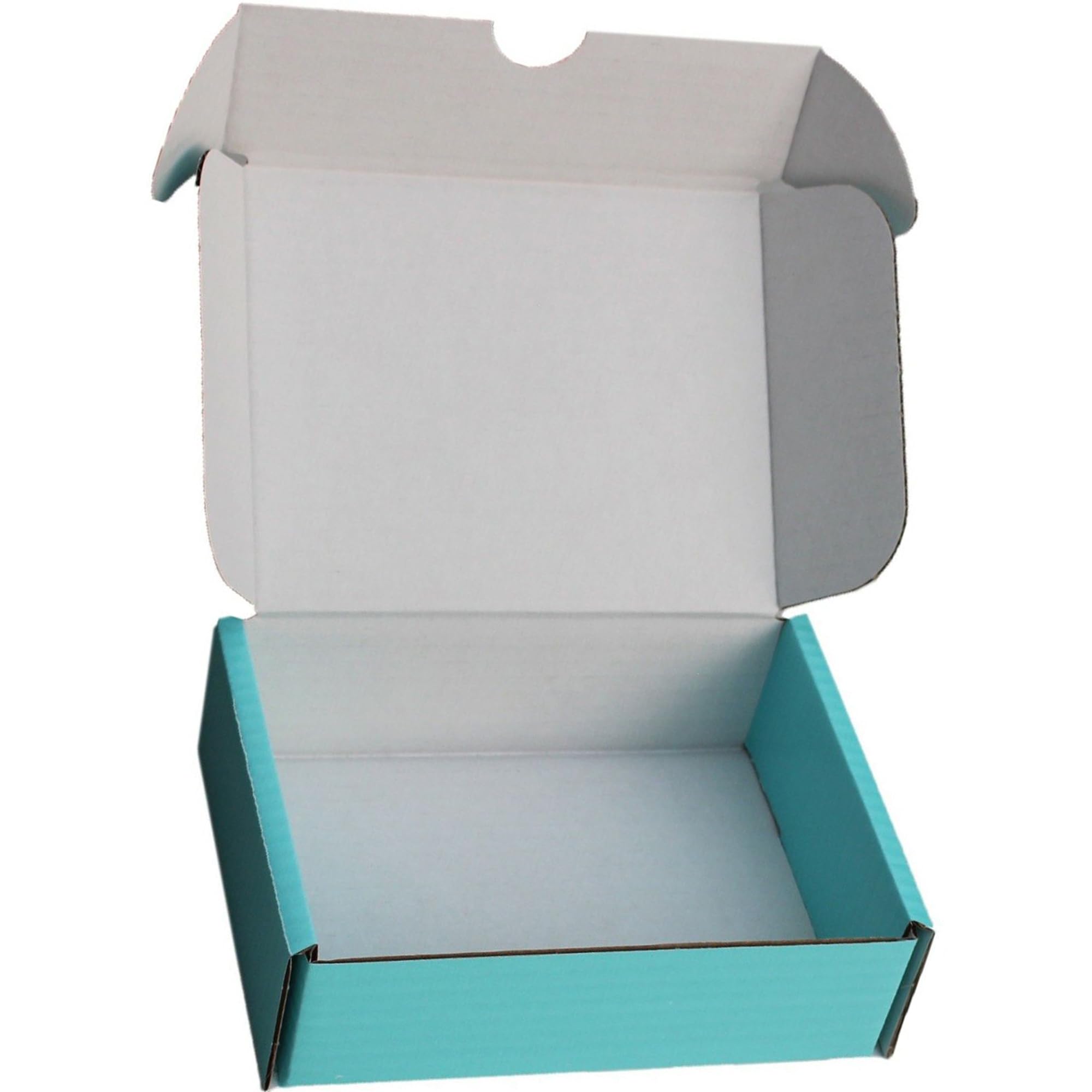 MEG4TEC 50 Pack Shipping Coloured Boxes - Corrugated Cardboard Small Parcel Box for Posting Packing Mailing (12 x 9 x 4 Inch (30cm x 22.5cm x 10cm), Blue)