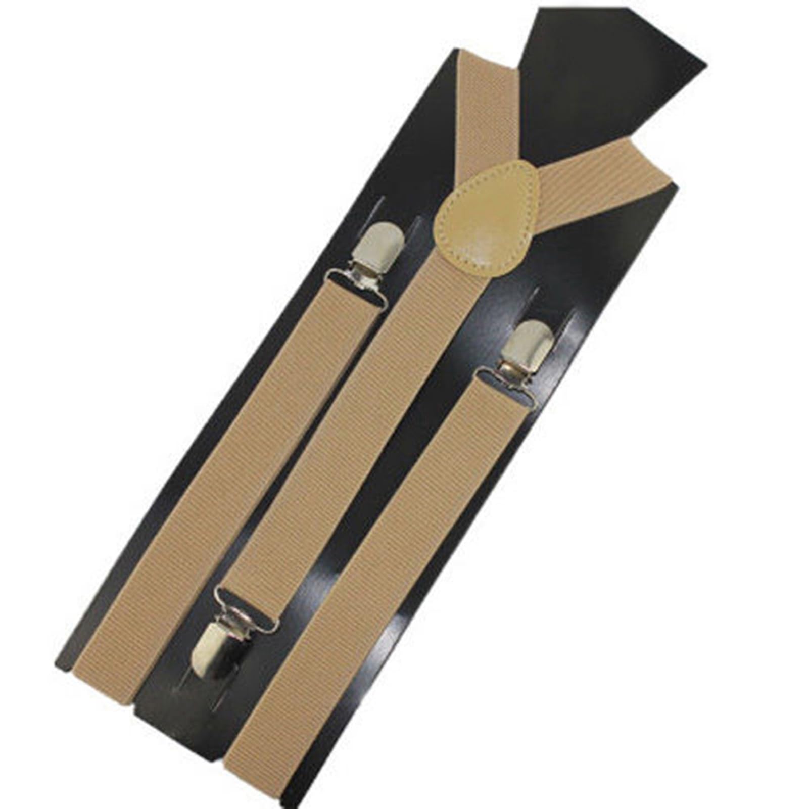 matumou Unisex Elastic Y-Shape Braces Men's Women's Adjustable Clip-on Suspenders