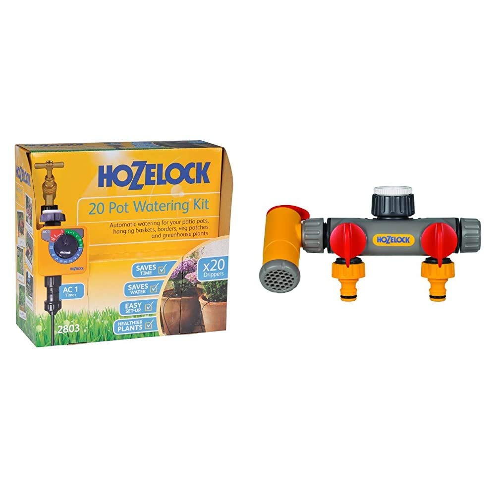 Hozelock Ltd 20 Pot Watering Kit Including AC1 Timer which Has 13 Pre