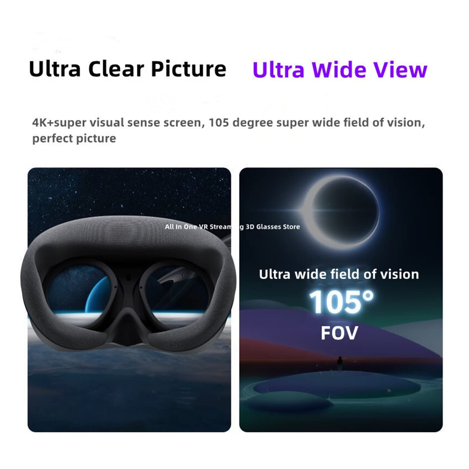 Amazon.co.jp: 3D 8K Pico 4 VR ストリーミング ゲーム メガネ 高度な