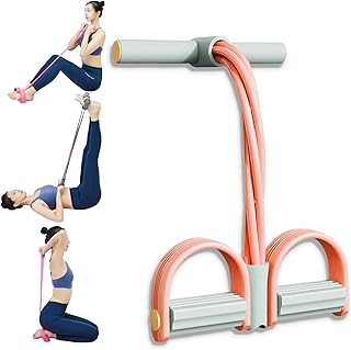 Aimierbuy Stirrup Puller, 21 Fitness Resistance Bands-4 Tube Pedal Ankle Puller, Foot Pedal Resistance Band, Stirrup Pullers, Multifunction Tension Rope for Abdomen/Waist/Arm/Leg