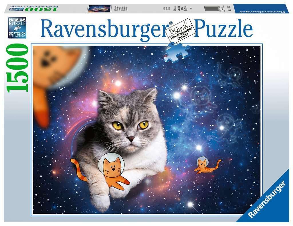 Ravensburger - Cat in Space Puzzle, 1500 Pieces, Adult Puzzles, Black, 80 x 60 cm