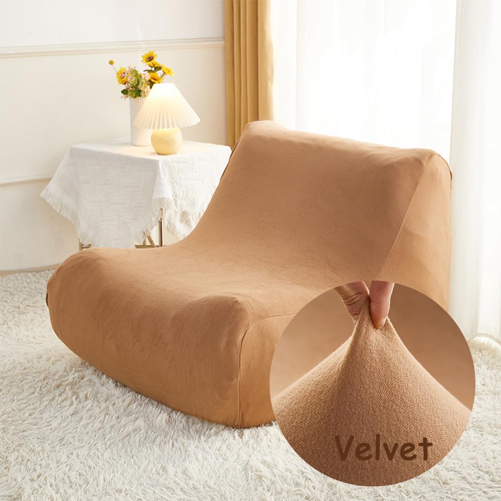 Highdi Copridivano Senza Braccioli Elasticizzato In Velluto | Lavabile E Antiscivolo Per Divano Letto | Blu - 3