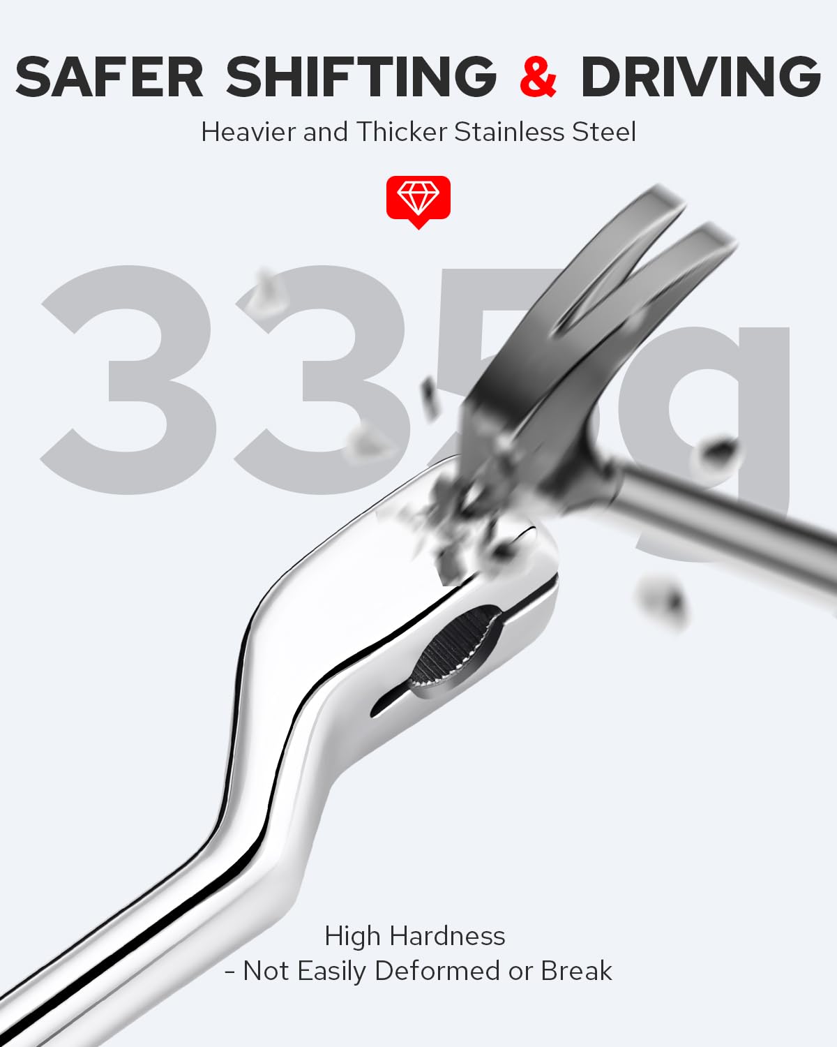 Benlari Heel Toe Shifter Lever Fit for Harley FL Softail 1986-2017, Trike 2008-2024, Touring Street Glide Road Glide Street Glide Road King Electra Glide 1988-2024, (2, Chrome)