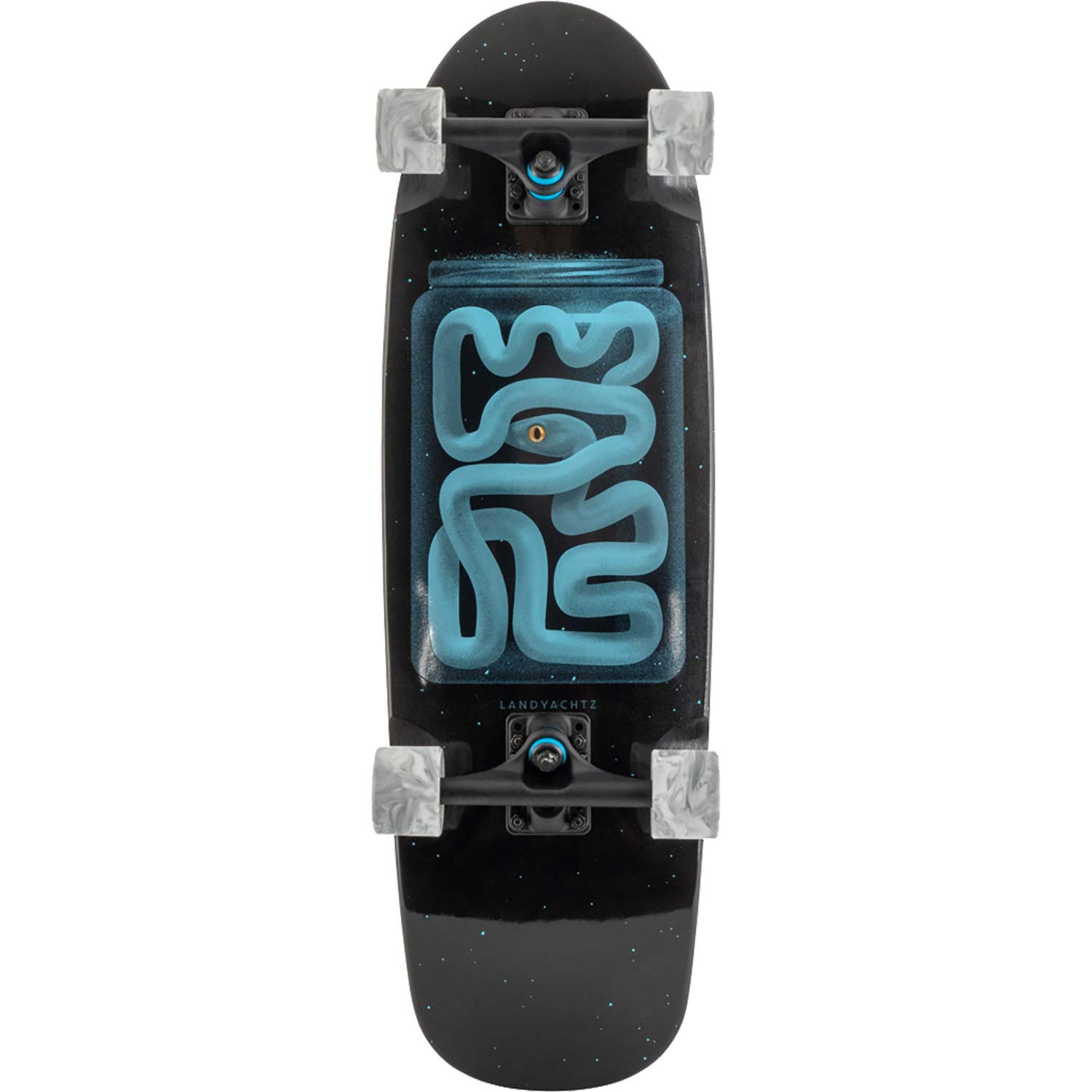 Landyachtz Tugboat Midnight Snek Black/Blue Longboard Complete