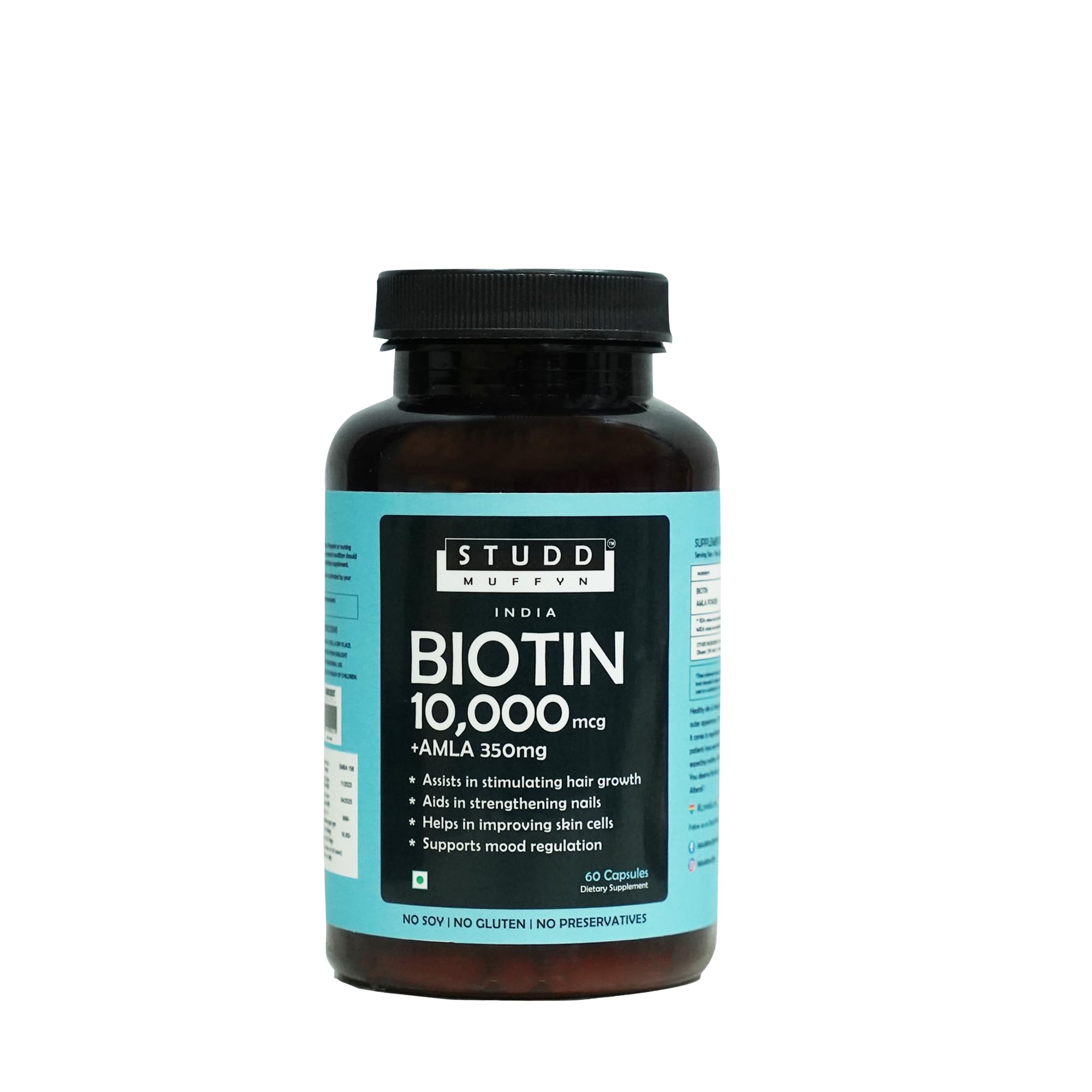 Studd Muffyn Biotin 10000mcg and Amla 350mg- 60 Capsules (B09V52YL5J) Amazon Price History, Amazon Price Tracker
