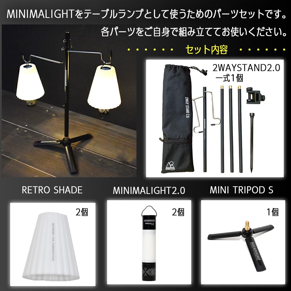 Amazon.co.jp : 5050WORKSHOP 【ミニマライト レトロシェード ダブル