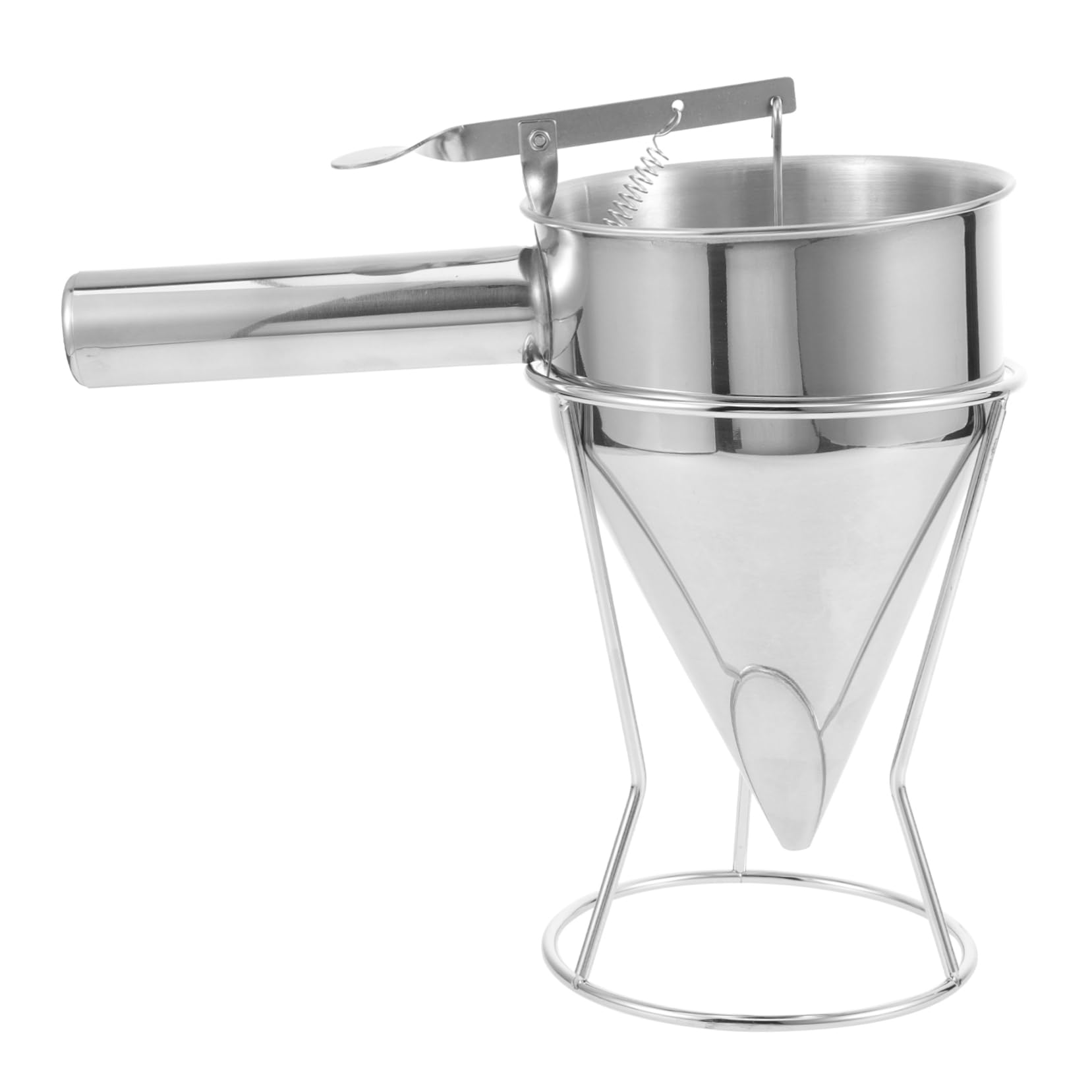COLLBATH Pancake Batter Dispenser Stainless Steel Funnel with Stand Easy Pour Cake Dispenser for Baking Kitchen Tool for Muffins