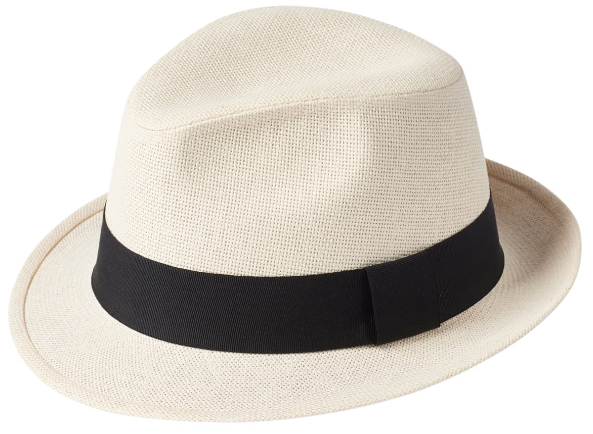 Failsworth Men's Natural Millinery Paperstraw Trilby In Size: Large (59Cm)