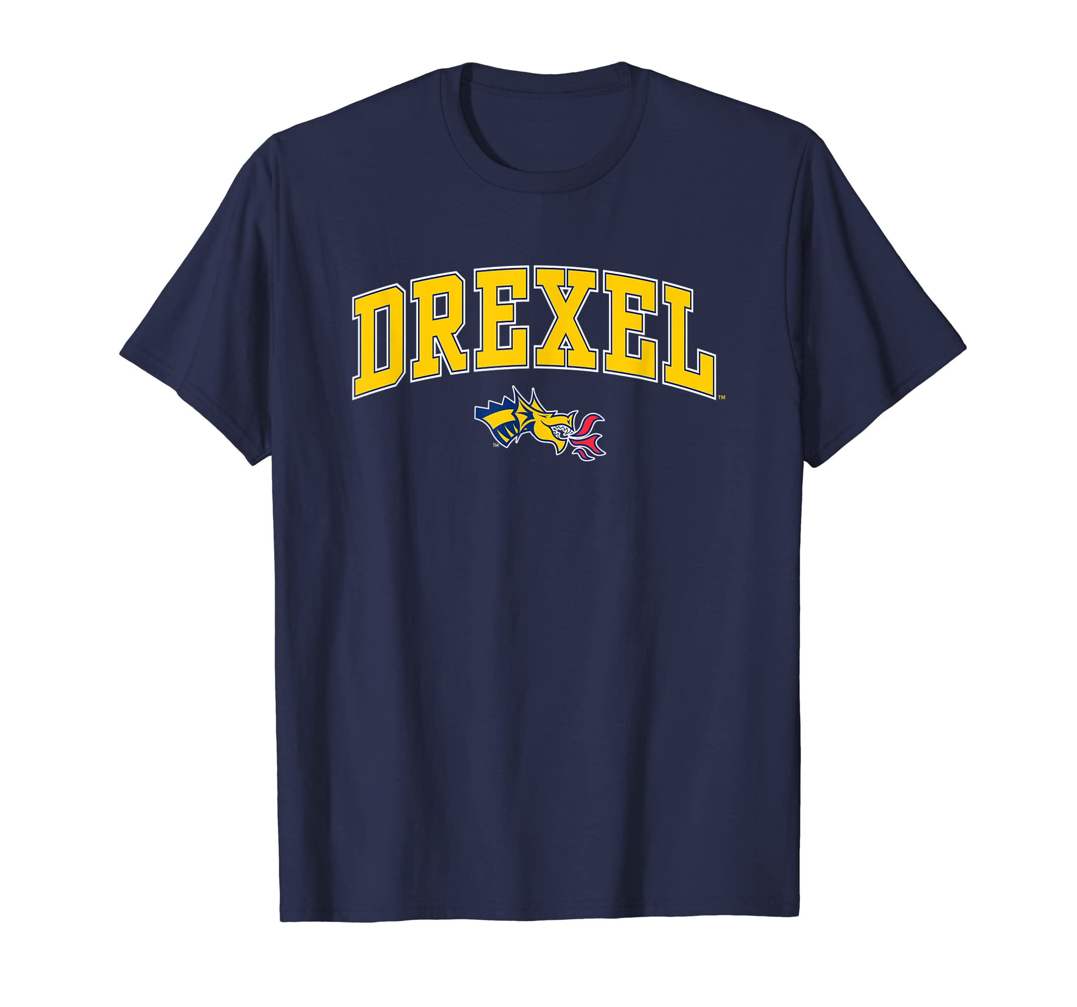 Elite Authentics Drexel Dragons Arch Over Logo Unisex-Adults & Children Navy T-Shirt