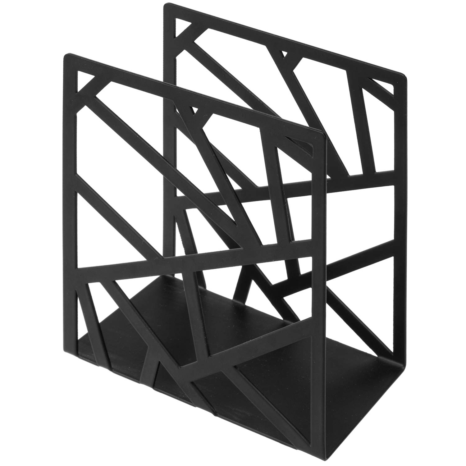 HEMOTON Serviettenhalter Aus Metall - Mattschwarz, 12x10x4,2 Cm, Für Tischdekoration & Büro