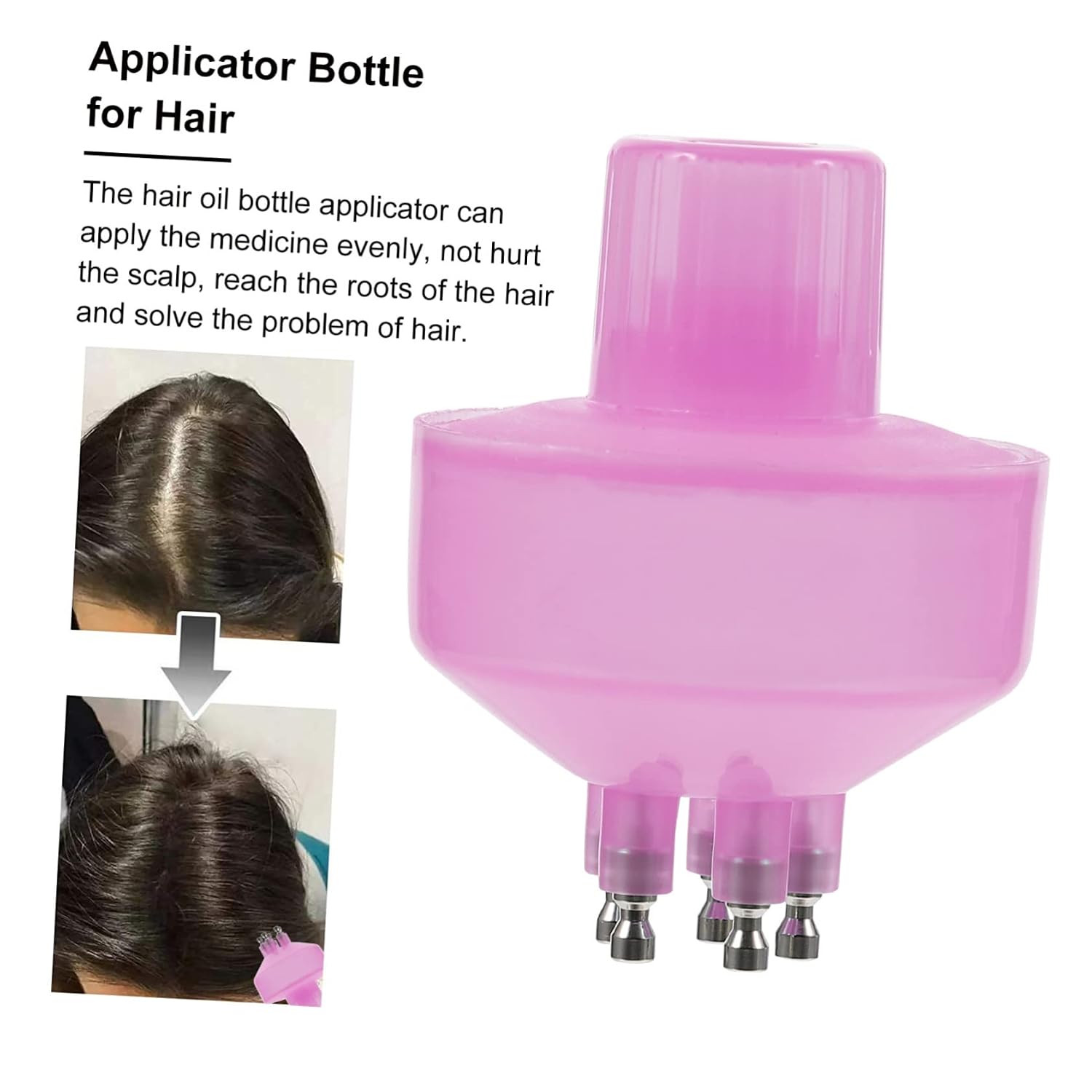 Refillable Hair Dye Applicator Dropper Bottle with Tip for Easy Application for Hair Color Oil and Care Products Durable Plastic Travel-friendly Includes Funnel