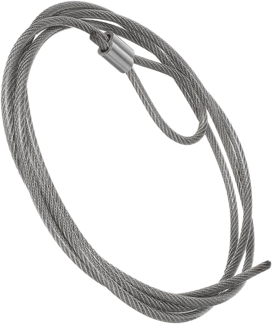 BESTYASH Heavy Duty Basketball Net String 4mm Steel Wire Rope with Aluminum Buckle, Basketball Hoop Net Replacement Cord for Outdoor Court Use