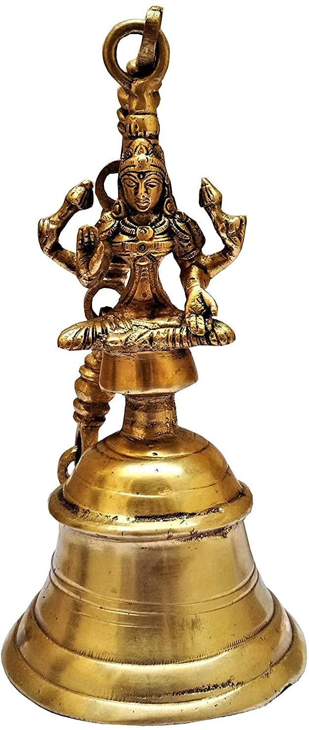 Brass Hanging Bell Ma Lakshmi: Deep Resonating Sound