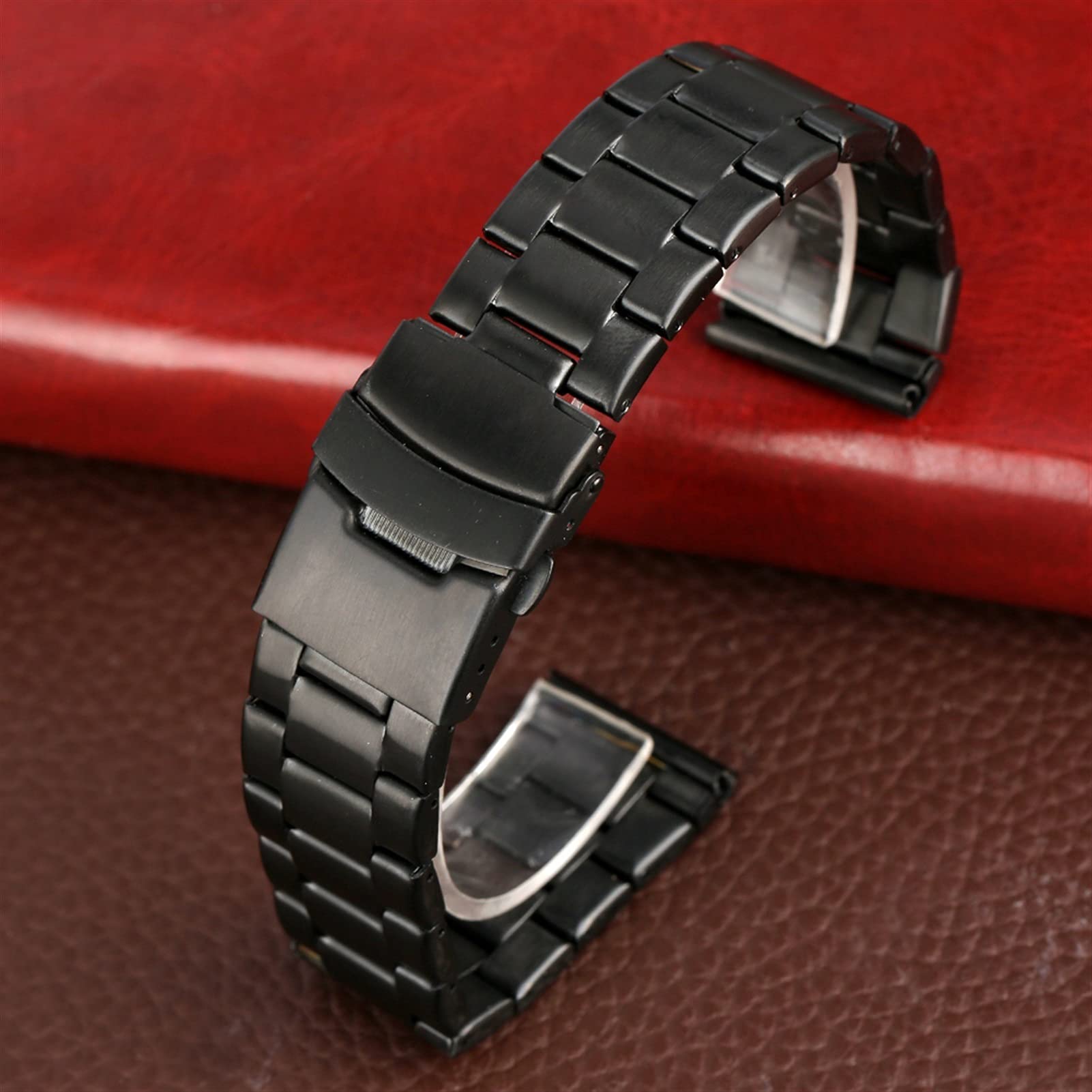 Strap DE Montrer 20 mm 22 mm en Acier Inoxydable Unisexe Bracelet Premium Boucle