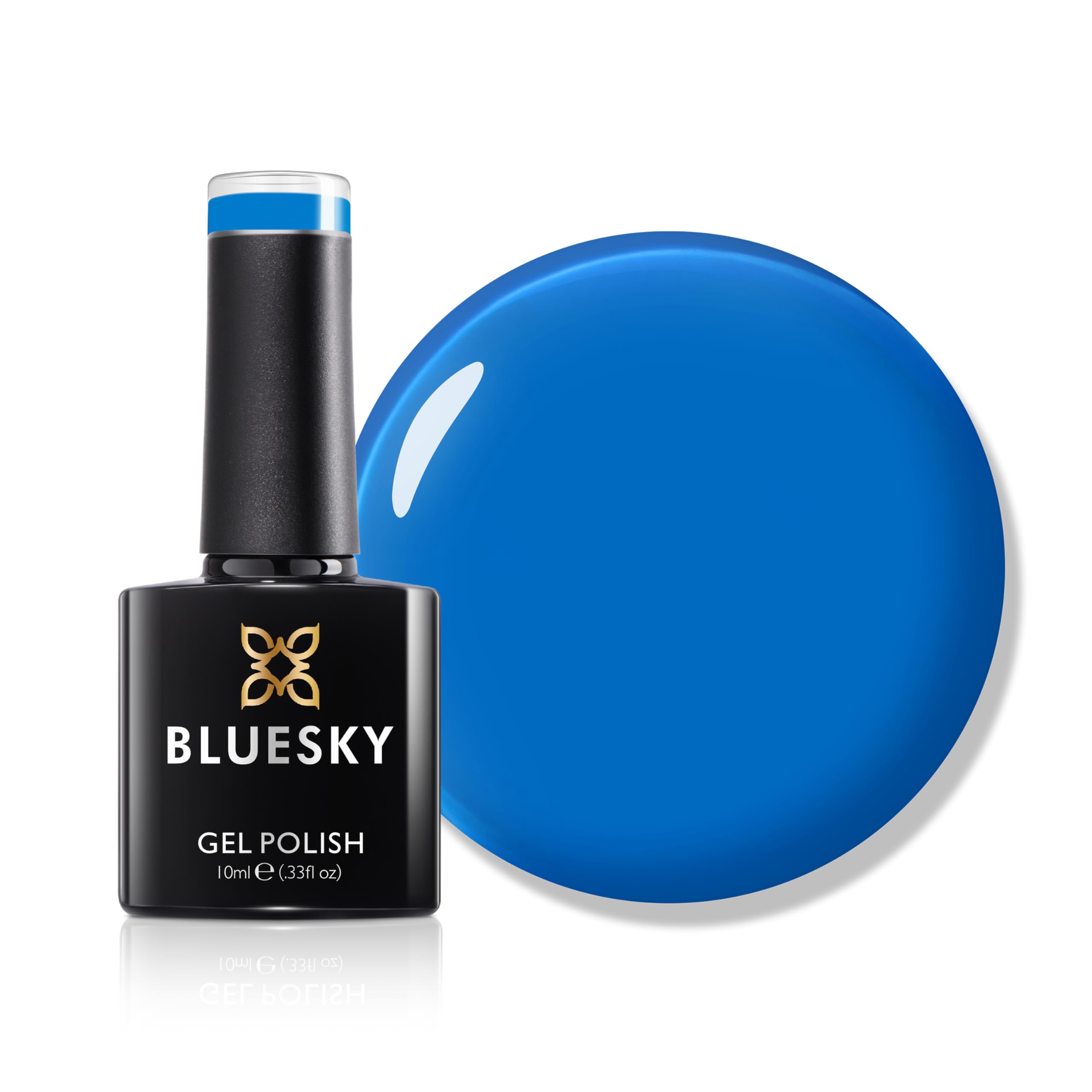 Bluesky Gel Nail Polish 10ml, Sky Loud - AW2312, Blue Soak-Off Gel Polish for 21 Day Manicure, Professional, Salon& Home Use, Requires Curing Under UV/LED Lamp