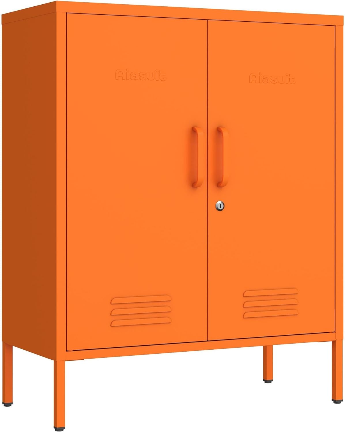 Industrial 67" Purple Lockable Metal 2-Door Storage Cabinet, Multi-Purpose Wardrobe with Hanging Rod & Adjustable Shelves, Heavy Duty for Bedroom, Garage, Home Office 67"H X 31.5"W X 18.1"D