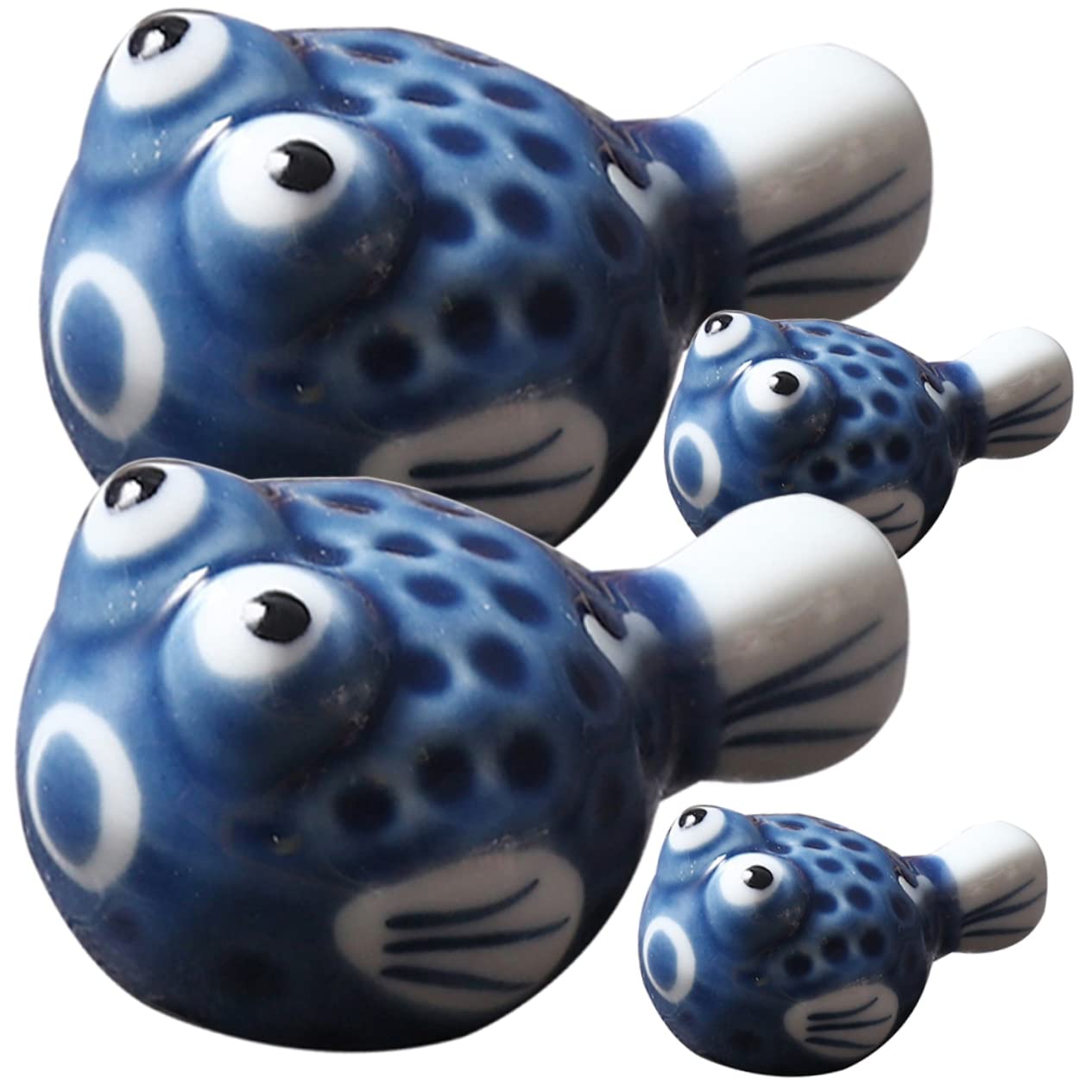 Support de baguettes, support de baguettes, 8 pièces, poisson-globe, support de baguettes, décoration de table de salle à manger, repose-cuillère, céramique, décor japonais, support de baguettes, sup