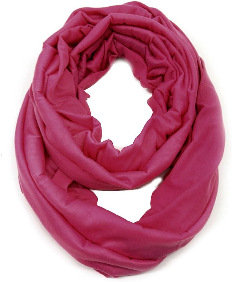 Plum FeathersElegant Solid Color Infinity Loop Jersey Scarf