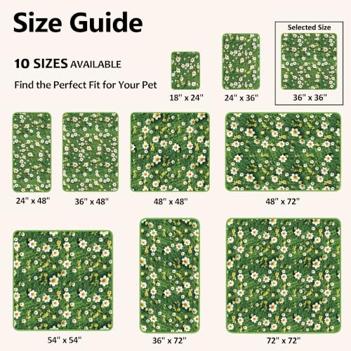 Image of Washable Pee Pads for Dogs, Reusable Puppy Potty Training Pads, Ultra-Absorbent Thick Waterproof Leak-Proof Non-Slip Pads & Mat for Crate, Playpen, Floor, Whelping & Housebreaking , 2 Pack 36 inchx36 inch