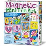 4M Magnetic Mini Tile Art - Turn Ordinary Tiles into Masterpieces, Arts and Crafts Kit for Boys and Girls 8-14 years