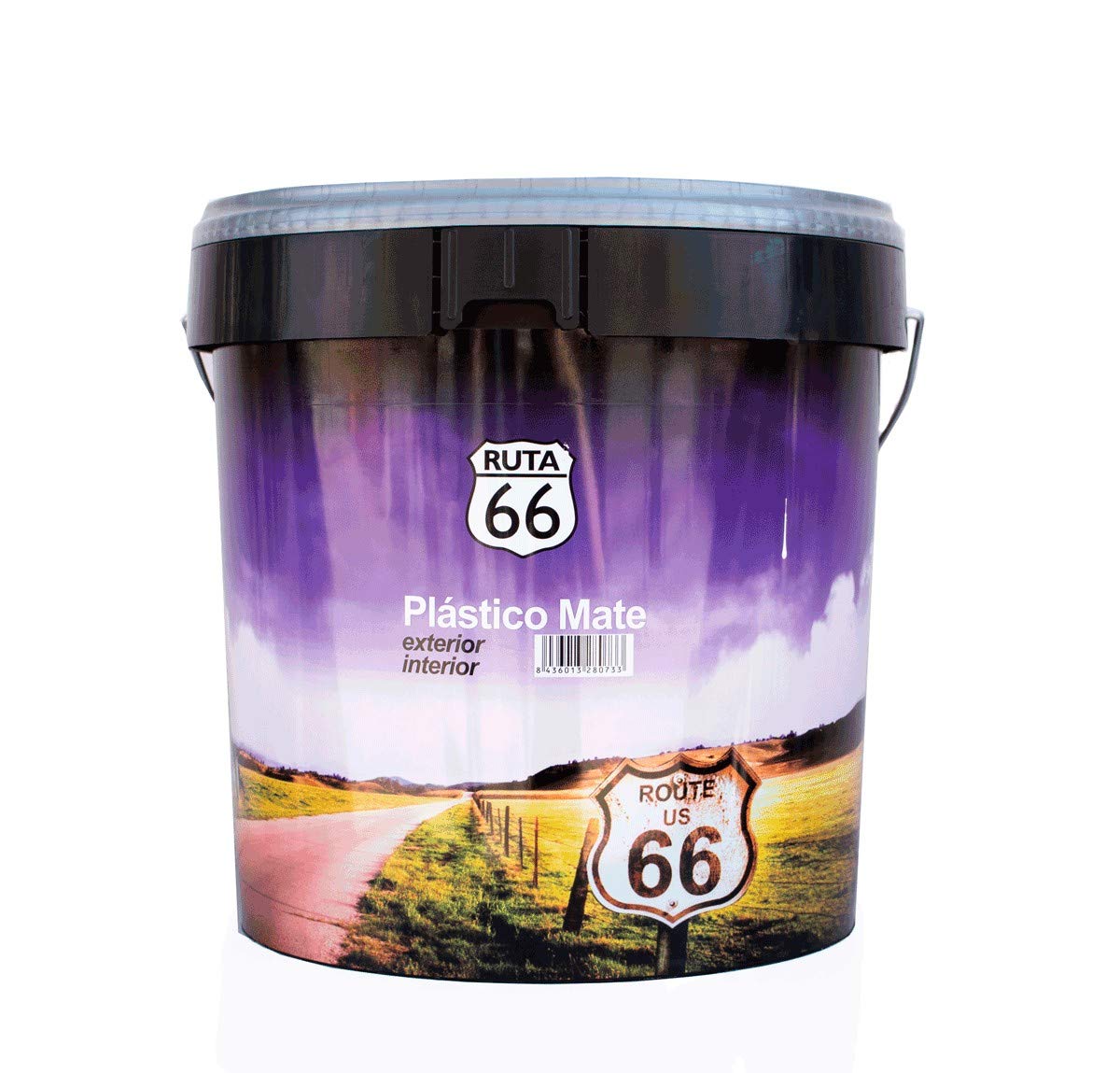 Amarto Pintura Plastica Mate Ruta 66 - Exterio, color Blanco (13 L.)