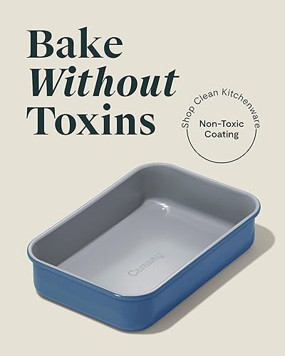Vista 13 de Caraway Sartén rectangular de cerámica antiadherente de 9 x 13 pulgadas, revestimiento de cerámica naturalmente resbaladizo, no tóxico, libre