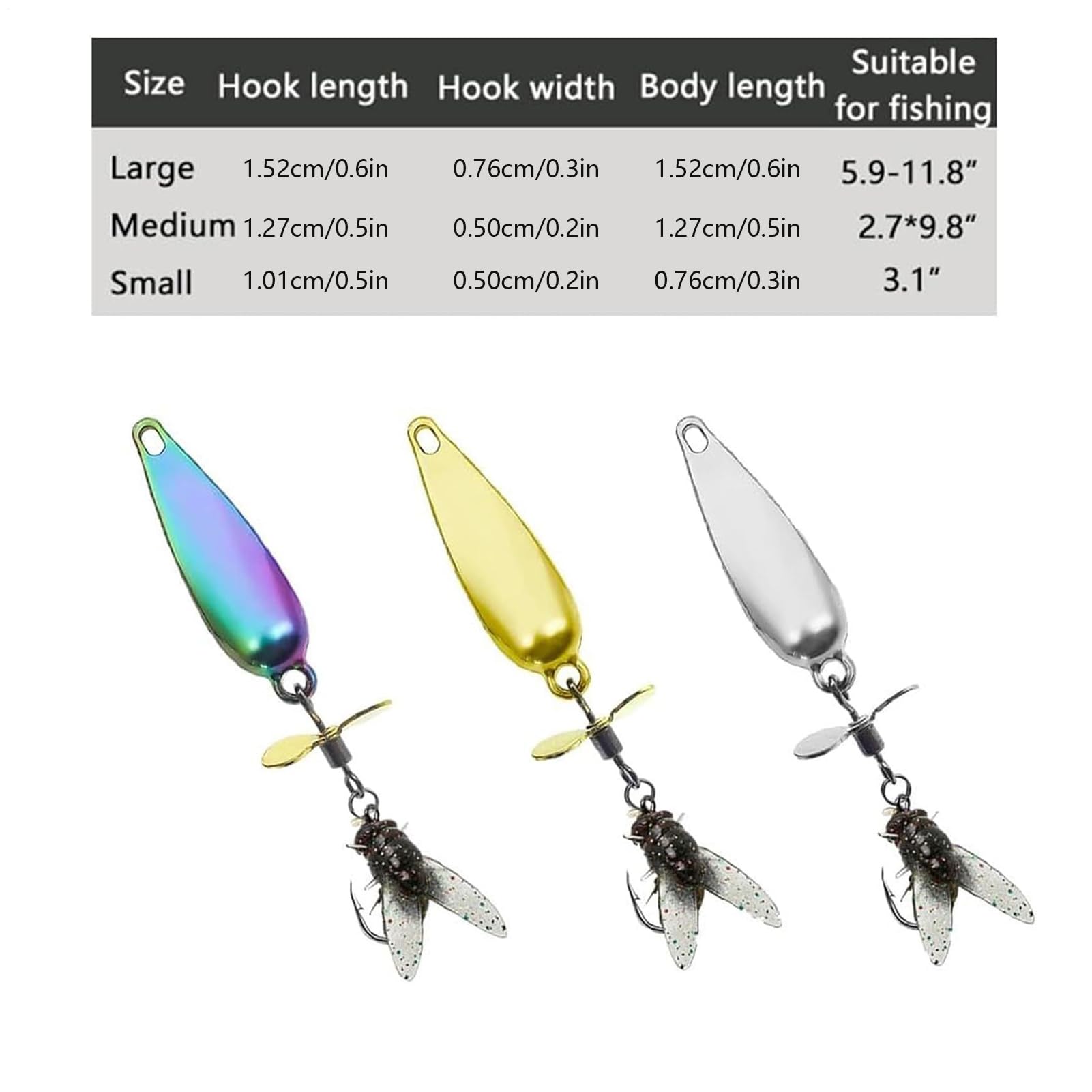 Esca Spinner Pesca | Kit Esca Spinner Metallo 5 Pezzi per trota luccio persico, esca riflettente per trota lago Shad Bass fiume luccio lucioperca Crappie salmone
