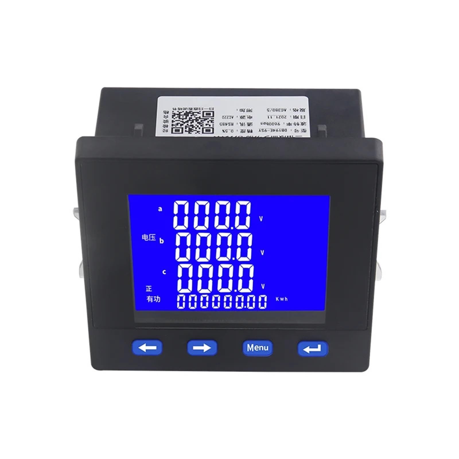 AC220V 5A LCD KWH Cyfrowy wyświetlacz 0,5 Poziom RS485 Cyfrowy wskaźnik napięcia prądu Częstotliwość Współczynnik mocy