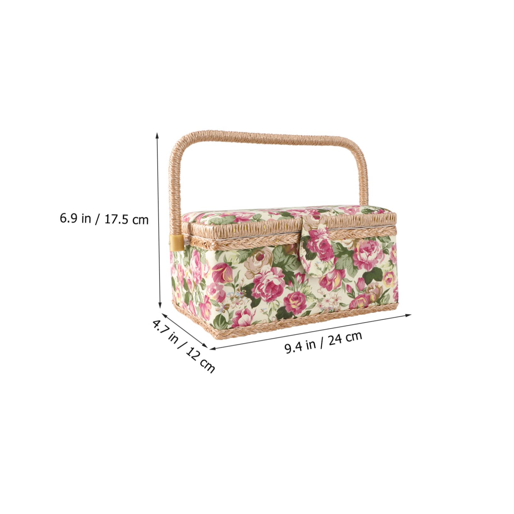 Caja de Costura de Tela Estilo Europeo Ligera para Hilos y Agujas | Almacenamiento Práctico para Manualidades y Confección, Tacto Cómodo, Ambiente Acogedor