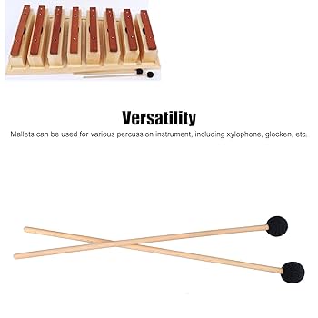 Amazon | マレット 収納簡単 2個 ニットヘッド マリンバマレット