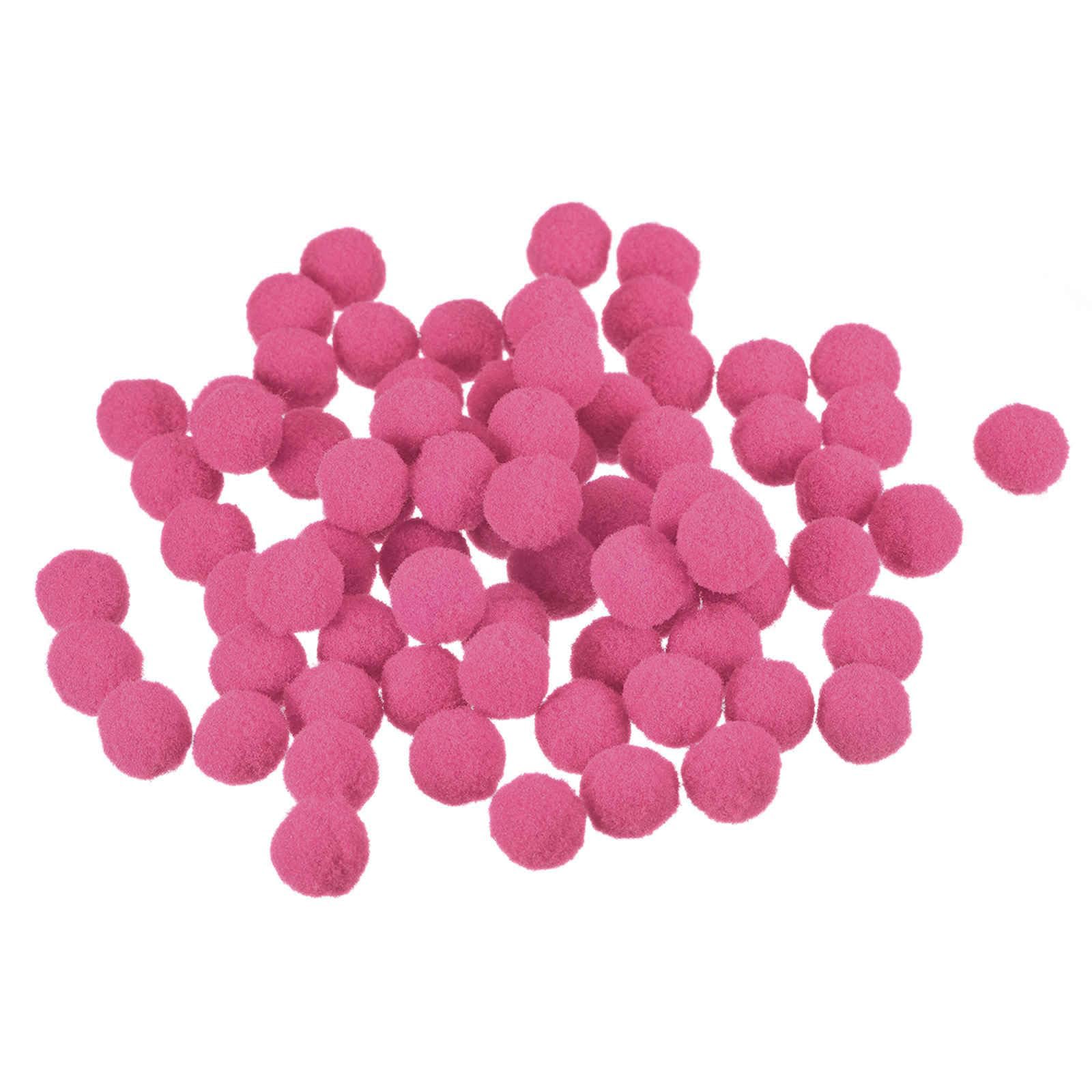 Unifizz 100Pcs Pom Felt Balls, 1.5cm Watermelon Red Fabric Pom Poms for Crafts, DIY Decor and Festive