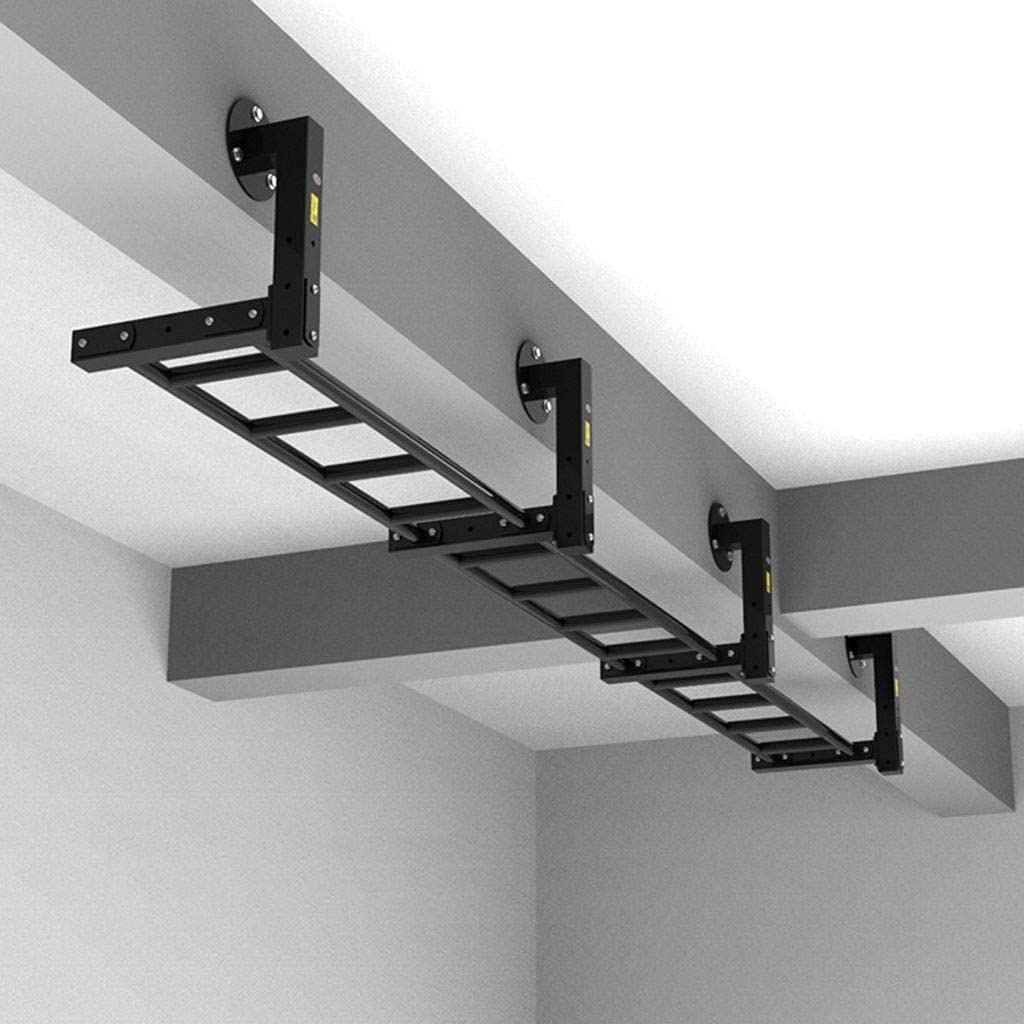 Barre pull-up montate laterali a fascio, telaio da arrampicata a barre orizzontale, palestra nera Pull-up a forma di casa multi-posizione barra orizzontale multi-posizione barra di arrampicata te