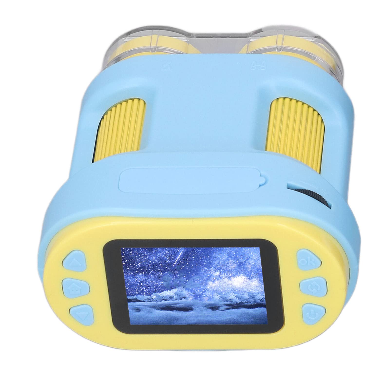 aqxreight Cámara de Microscopio de Doble Lente Portátil con Pantalla LCD de 2 Pulgadas Cordón para Tarjeta de Almacenamiento de 32G Telescopio de 6 Muestras 5?200X Blanco Derecho Es y Telescopio