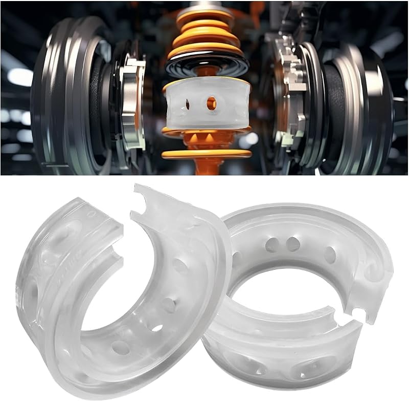 2PCS Car Suspension Shock Absorber, B Type Rubber Spring Booster Auto Buffers Power Cushion, Universal Car Spring Bumpers (B Type)