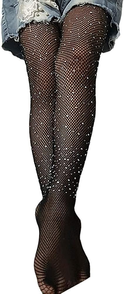 Ayalinggo oneflowToddler Kids Little Girls Fishnet Stockings Sparkle Tights Glitter Bling Legging Mesh Socks Fashion Holiday Outfits